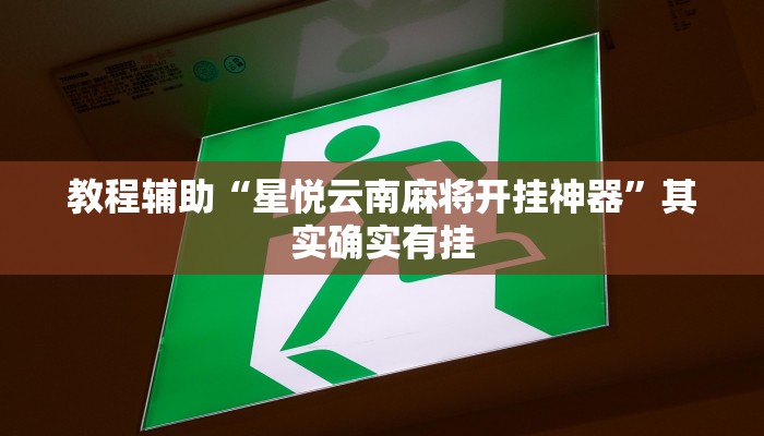 教程辅助“星悦云南麻将开挂神器”其实确实有挂